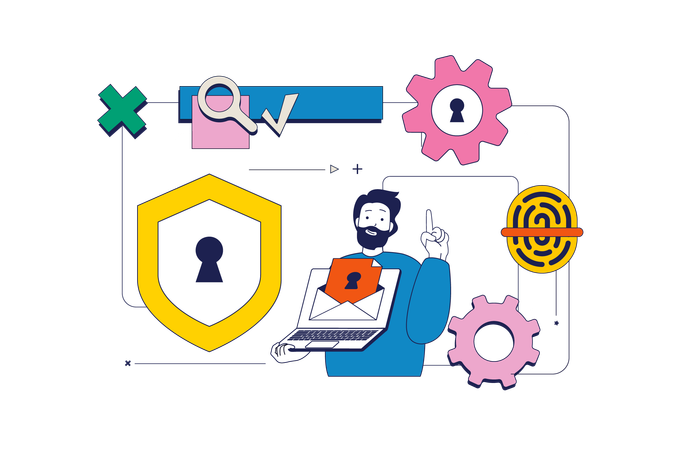 Cloud Security Illustration